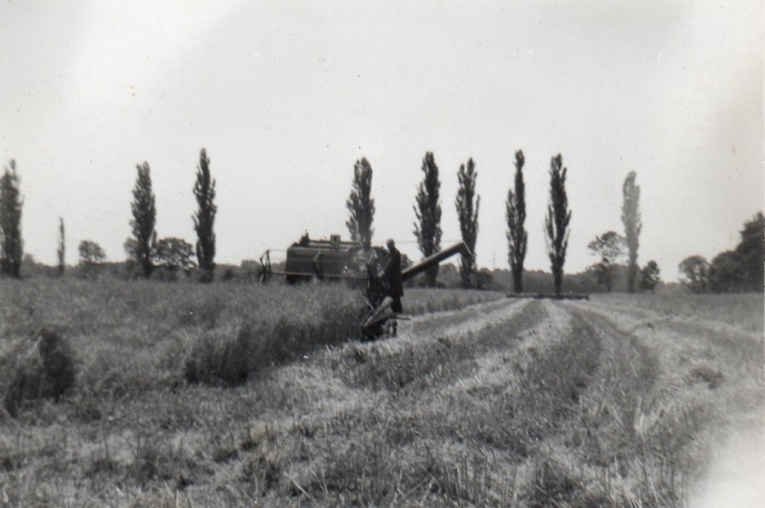 Moissoneuse aux champs